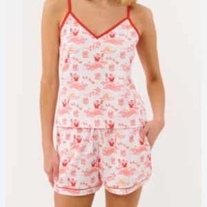 NWT, Roller Rabbit Surfing Santa Mischa Tank Set, Red, Medium